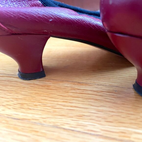 Ballerinas burgundy red by BATA - Picture 2 of 7